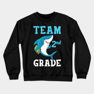 2nd Grade Teacher Student Shirts Shark Back To School Gift Crewneck Sweatshirt